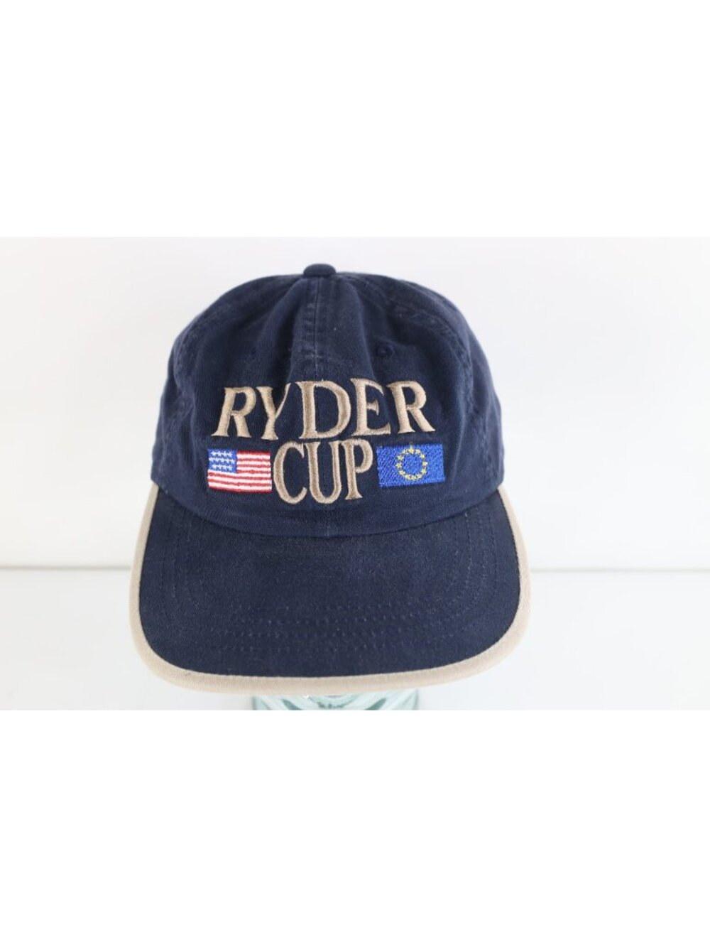 Vintage 90s Spell Out Ryder Cup The Country Club Golf Golfing Hat Cap Navy Blue